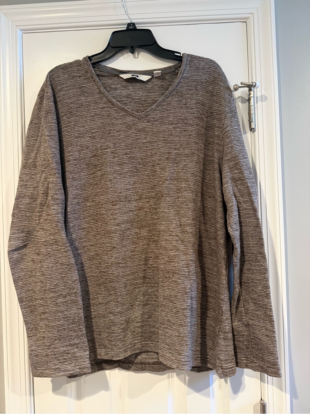 Joseph Abboud Men's V-Neck Sweater in Brown Heather